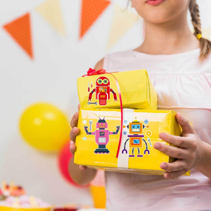 T-Antrix 24 Sheets Make Your Own Robot Stickers Make A Face Stickers for Kids Toddlers with Robots DIY Craft Kids Party Favor Supplies Crafts - Image 4